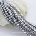 7mm Dyed Grey Color off Round Natural Freshwater Pearl Loose Beads Strand